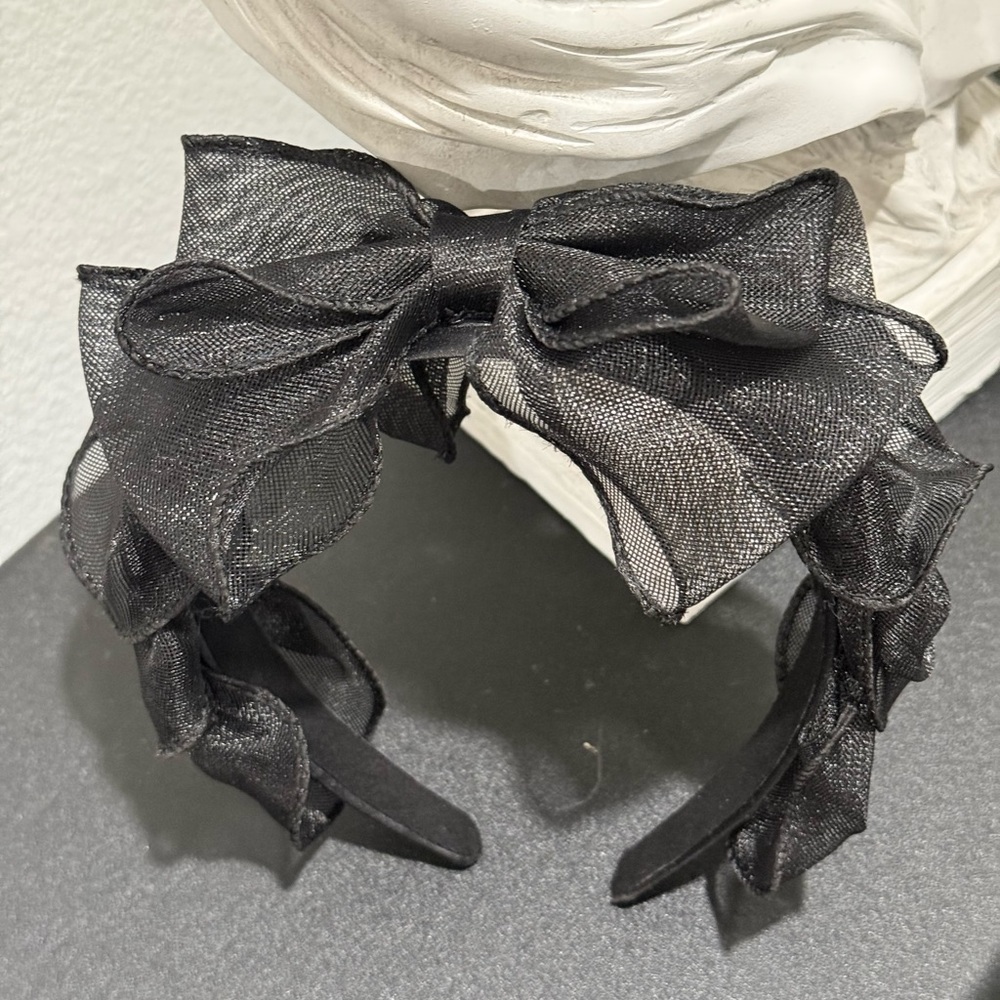 New Elegant Black Bow Headband
